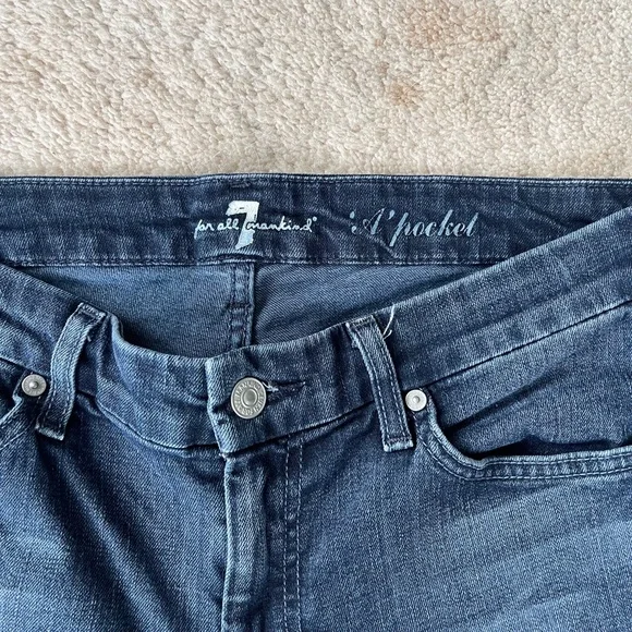 7 For All Mankind "A" Pocket Low Rise Boot Cut Jeans Size 30 - Picture 4 of 5